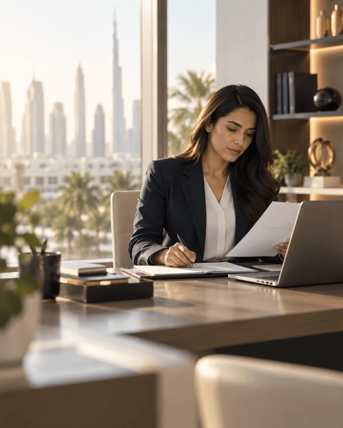 An administrator working through payroll accurately